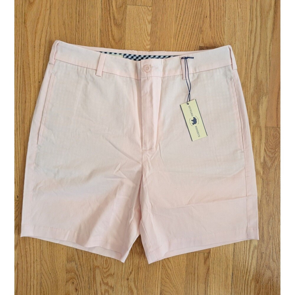 Onward Reserve Mens Shorts 32 Bennett Chino Cotton Cabana Pink 7" NWT